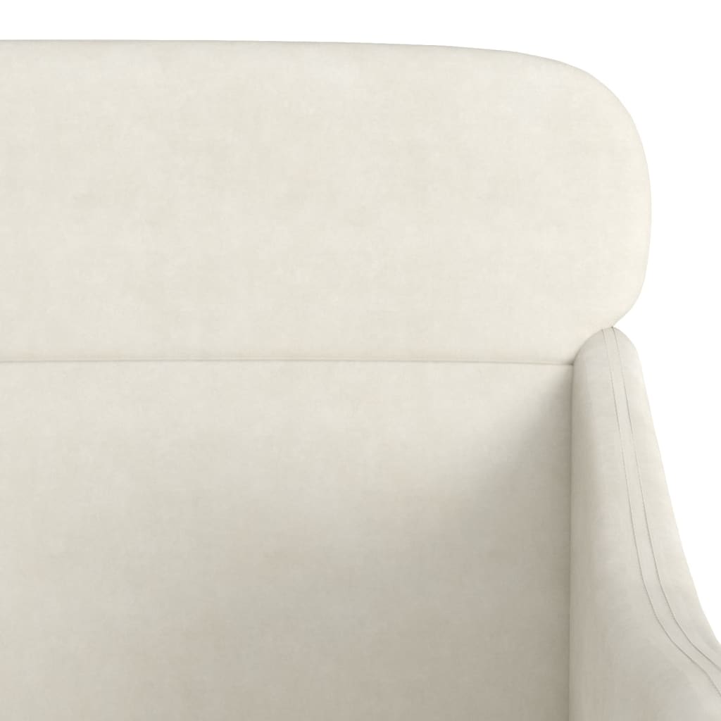 Fauteuil Crème 63x76x80 cm Velours - XIOS