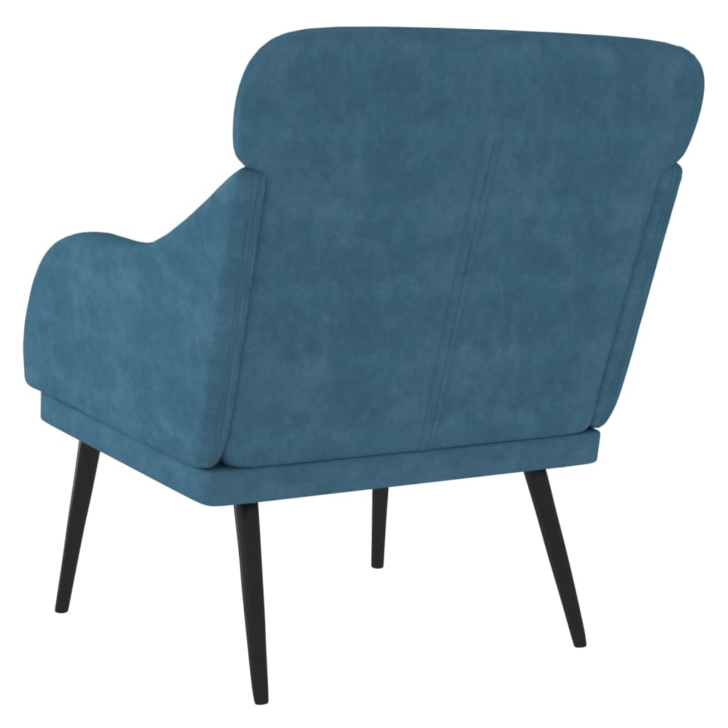 Fauteuil Bleu 63x76x80 cm Velours - XIOS