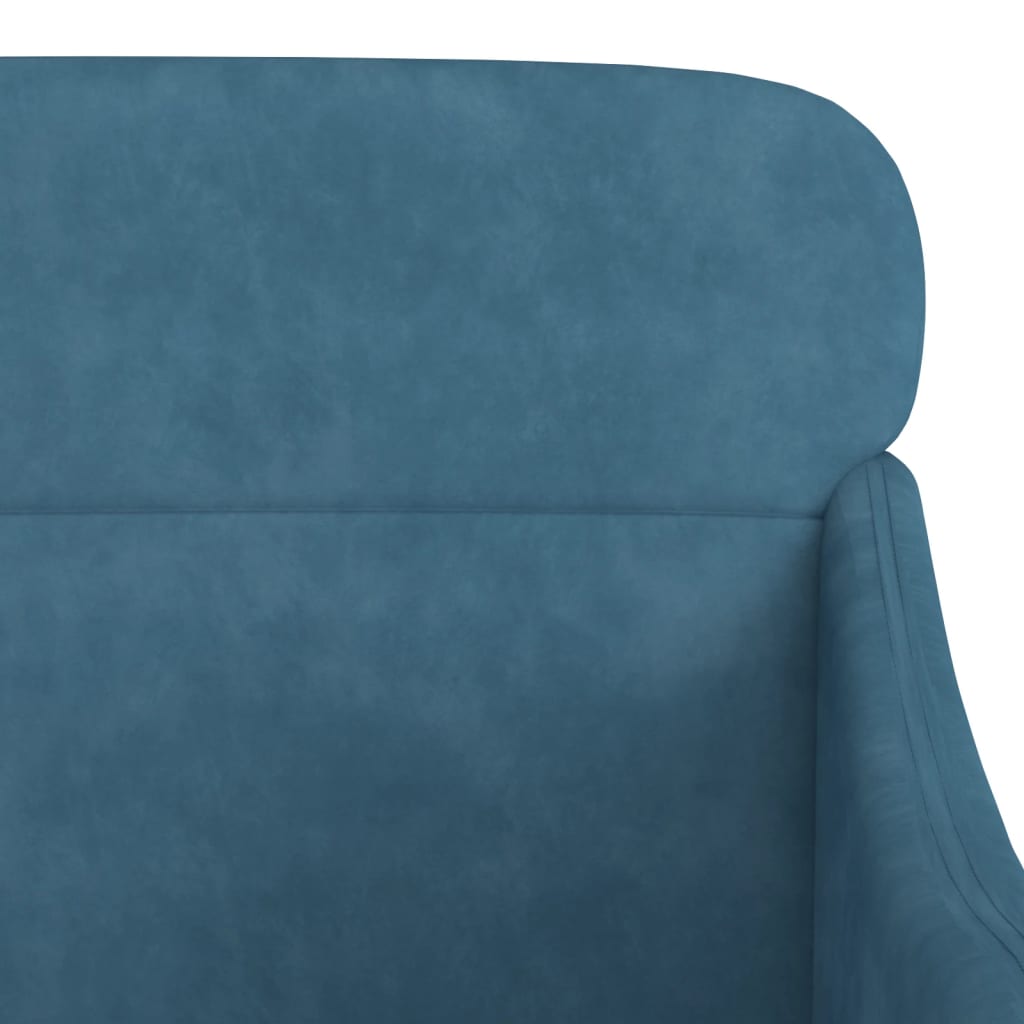 Fauteuil Bleu 63x76x80 cm Velours - XIOS