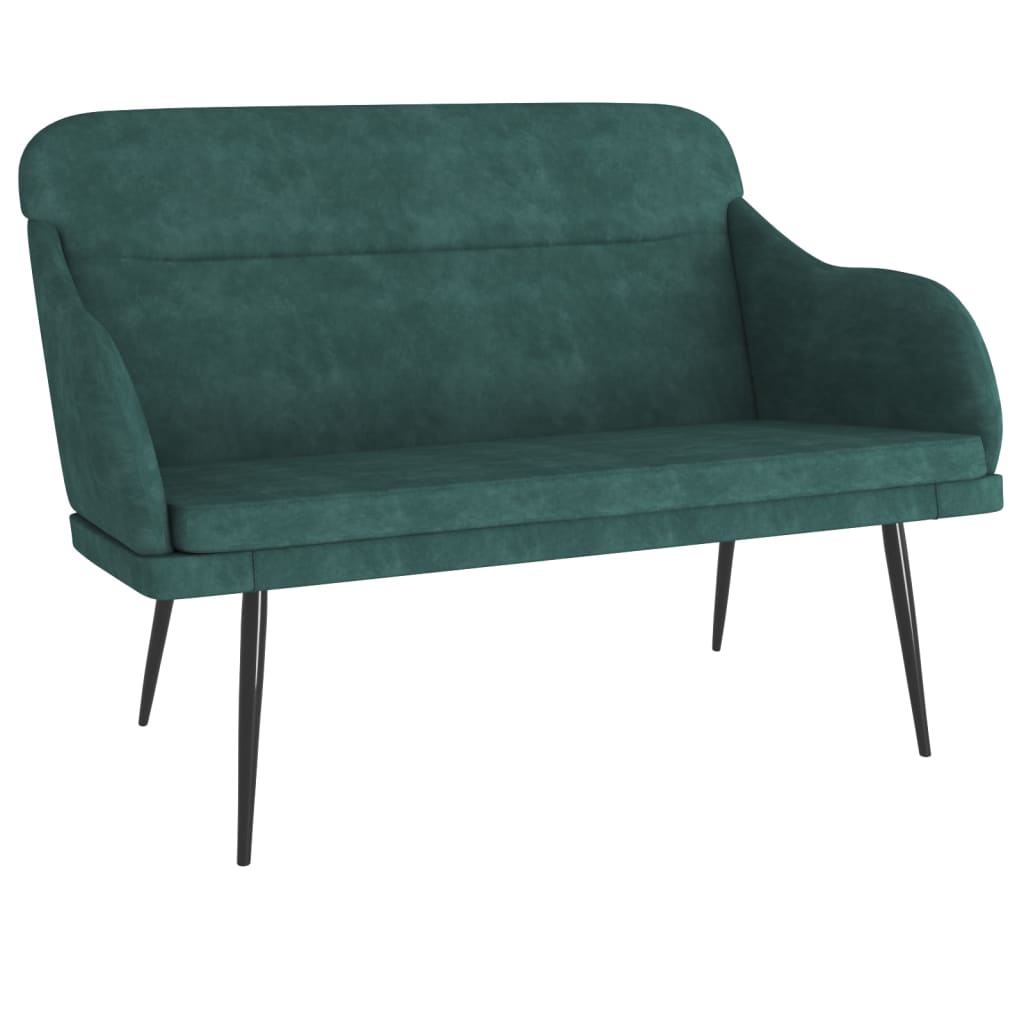 Banc Vert foncé 110x76x80 cm Velours - XIOS