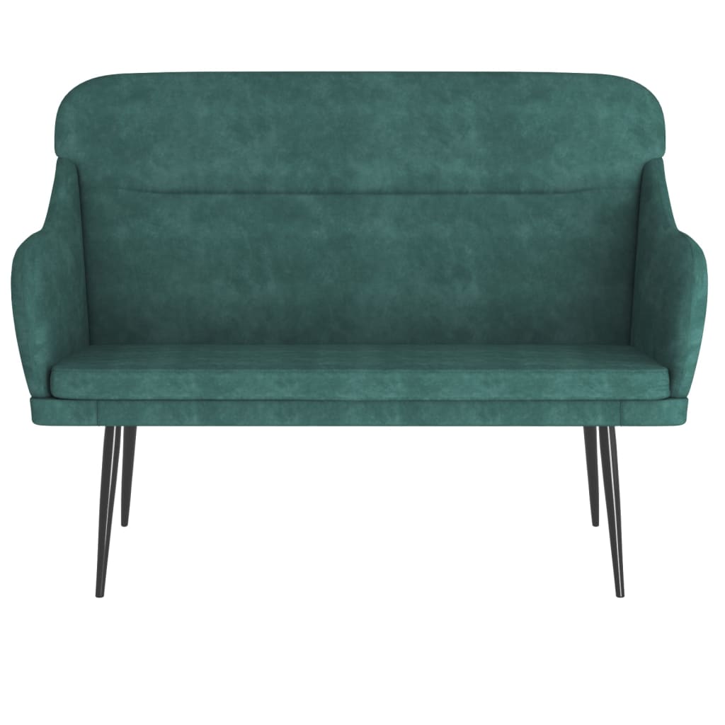 Banc Vert foncé 110x76x80 cm Velours - XIOS