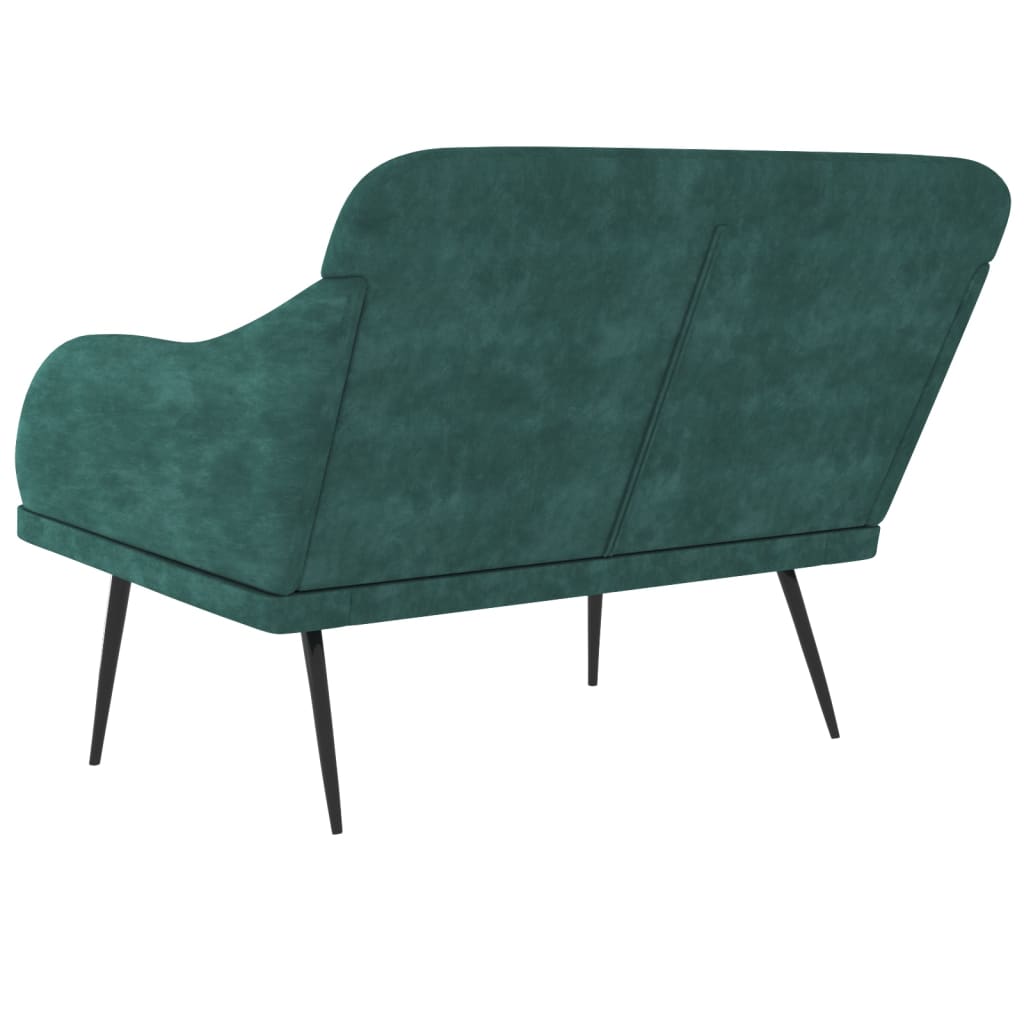 Banc Vert foncé 110x76x80 cm Velours - XIOS