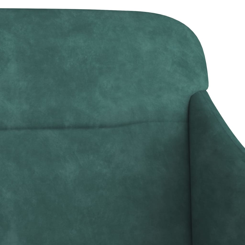 Banc Vert foncé 110x76x80 cm Velours - XIOS