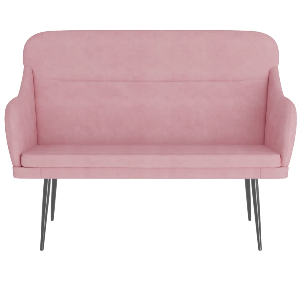 Banc Rose 110x76x80 cm Velours - XIOS