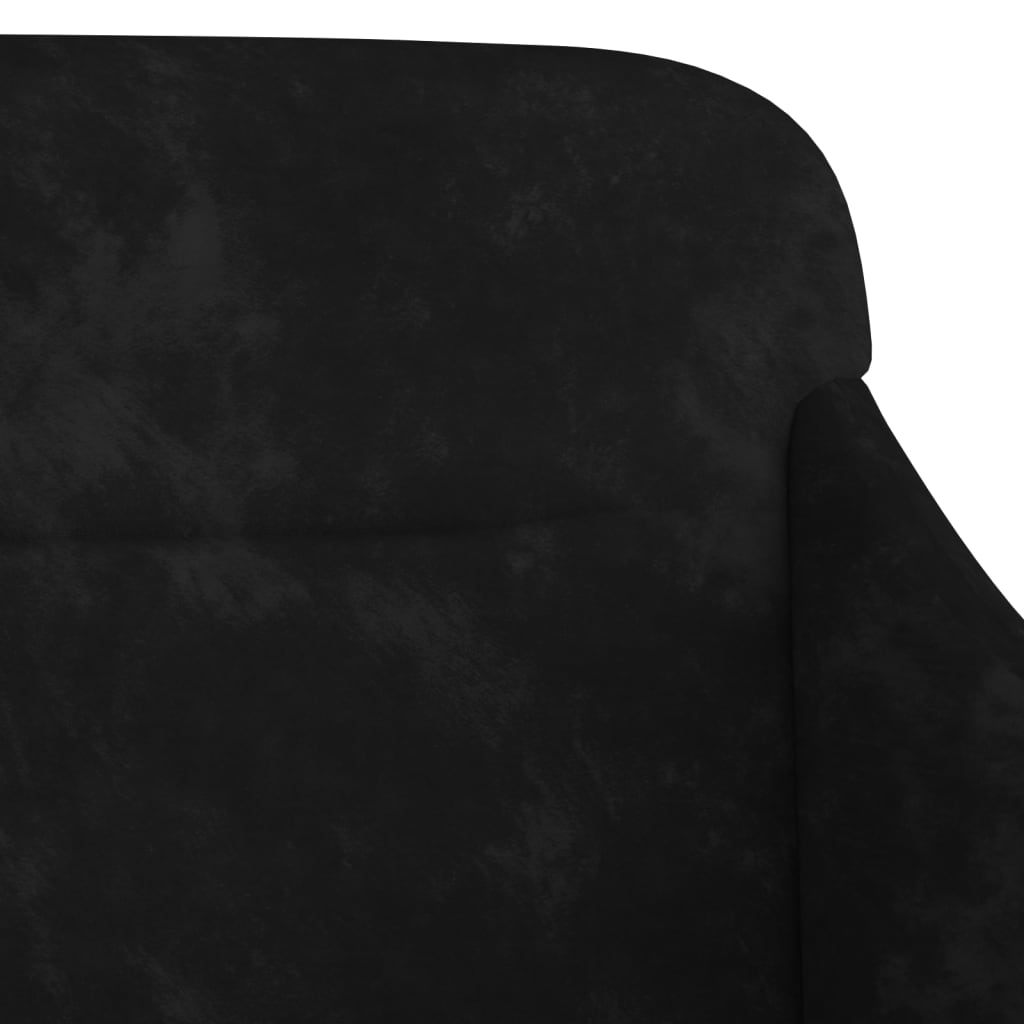 Banc Noir 110x76x80 cm Velours - XIOS