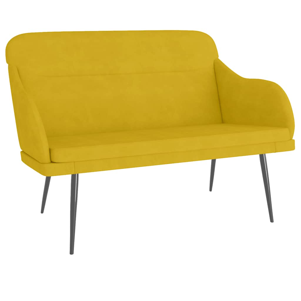 Banc Jaune 110x76x80 cm Velours - XIOS