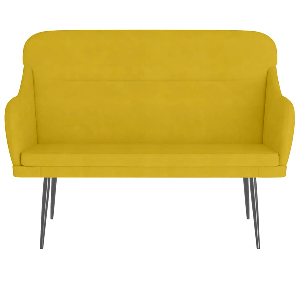 Banc Jaune 110x76x80 cm Velours - XIOS