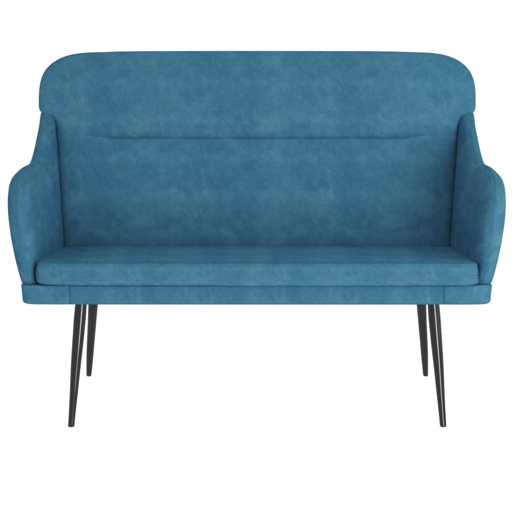 Banc Bleu 110x76x80 cm Velours - XIOS