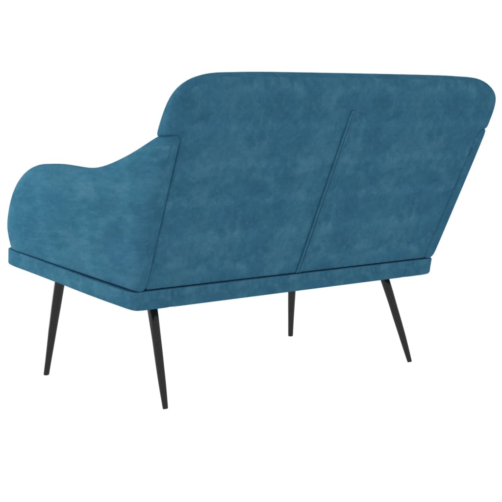Banc Bleu 110x76x80 cm Velours - XIOS