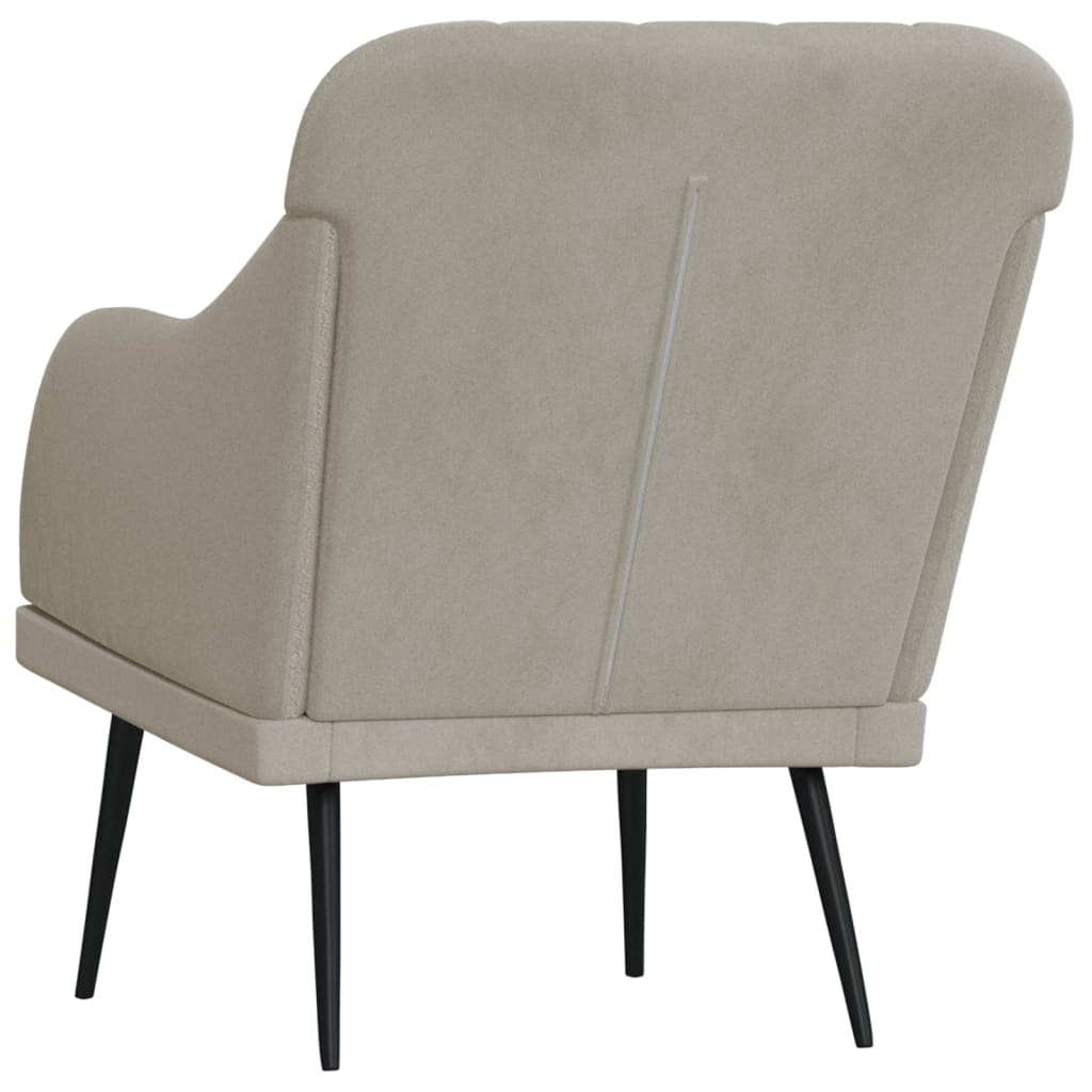 Fauteuil Gris clair 63x76x80 cm Velours - XIOS
