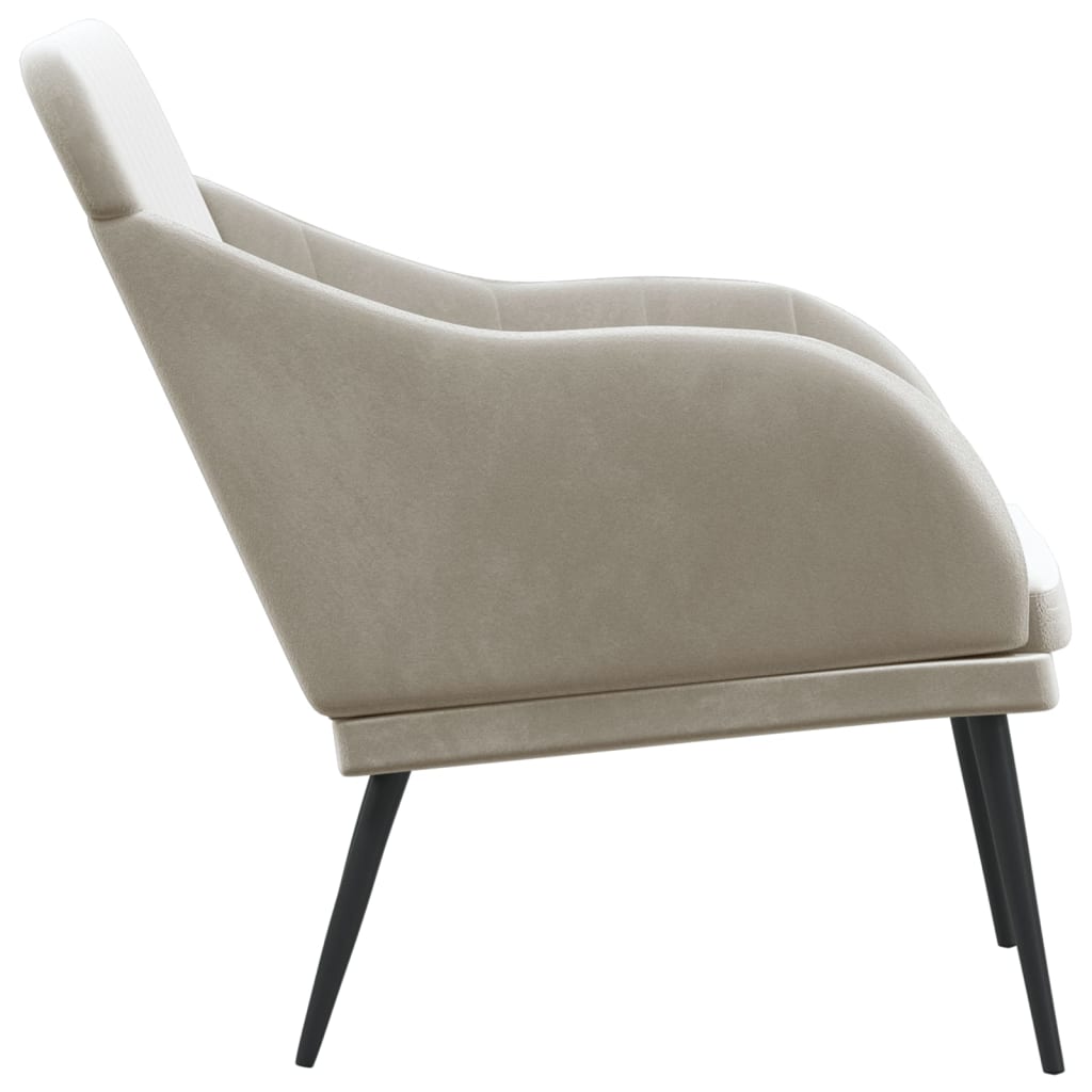 Banc Gris clair 110x76x80 cm Velours - XIOS