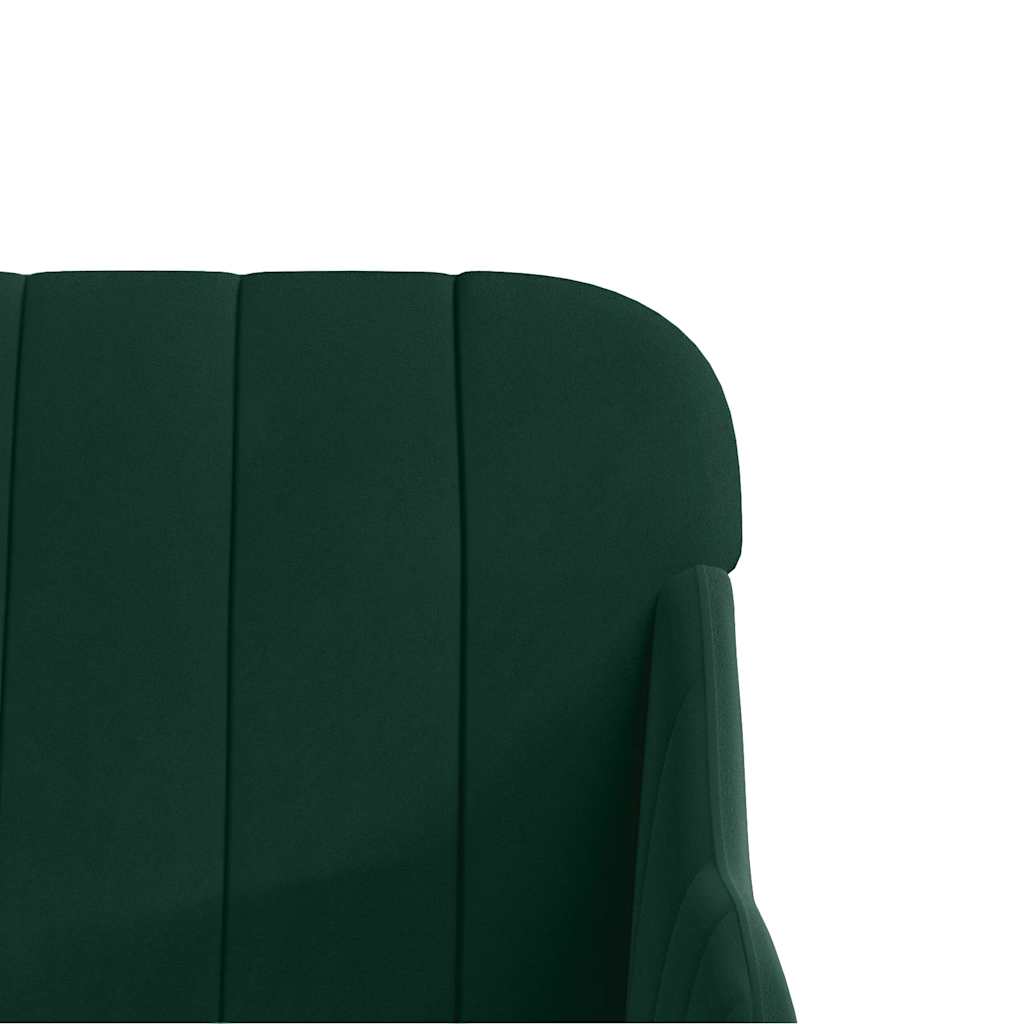 Banc Vert foncé 110x76x80 cm Velours - XIOS