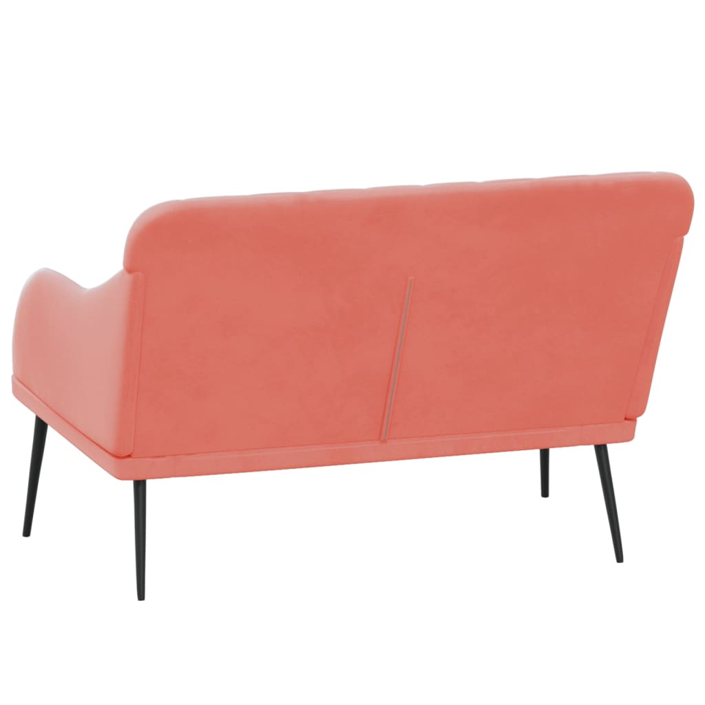 Banc Rose 110x76x80 cm Velours - XIOS