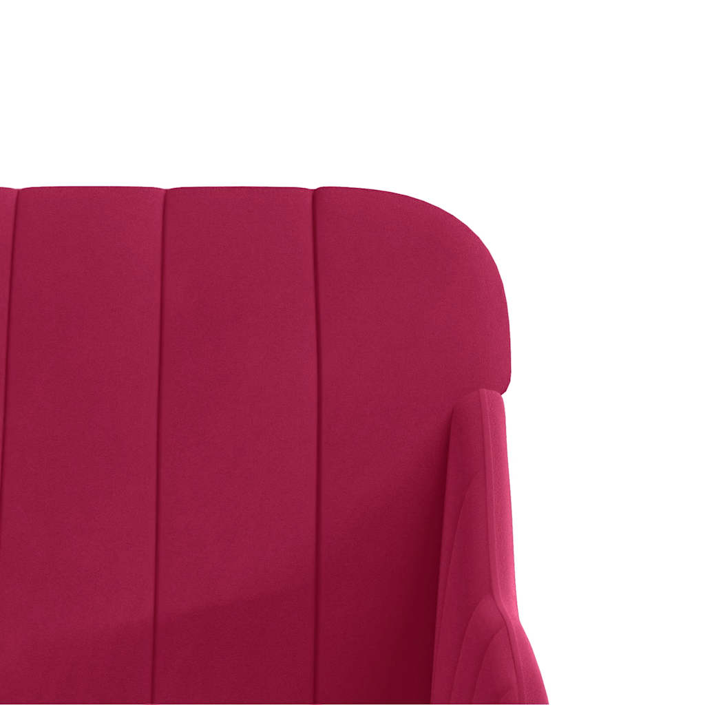 Banc Rouge bordeaux 110x76x80 cm Velours - XIOS