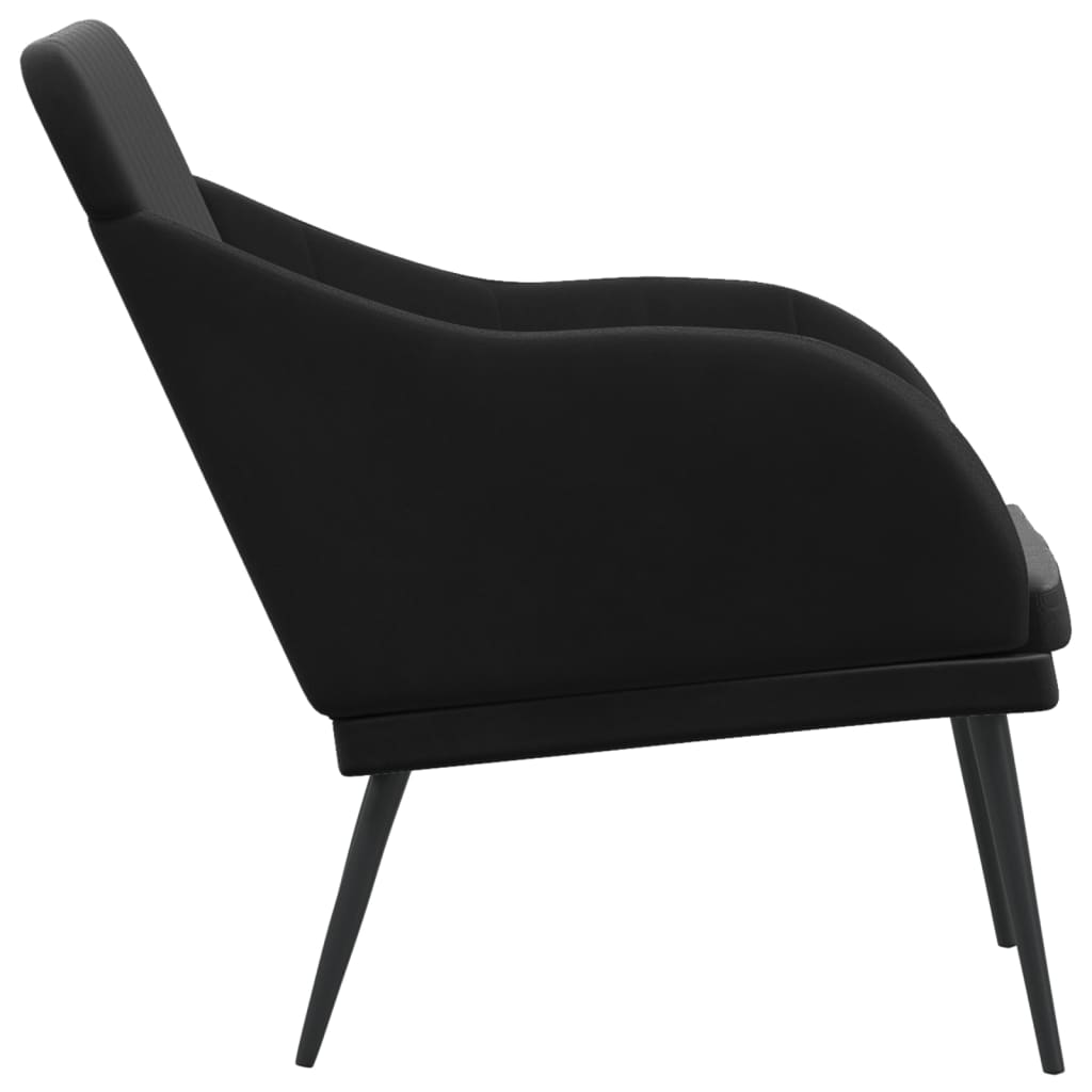 Banc Noir 110x76x80 cm Velours - XIOS