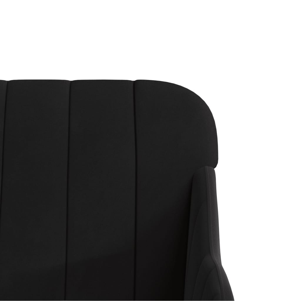 Banc Noir 110x76x80 cm Velours - XIOS