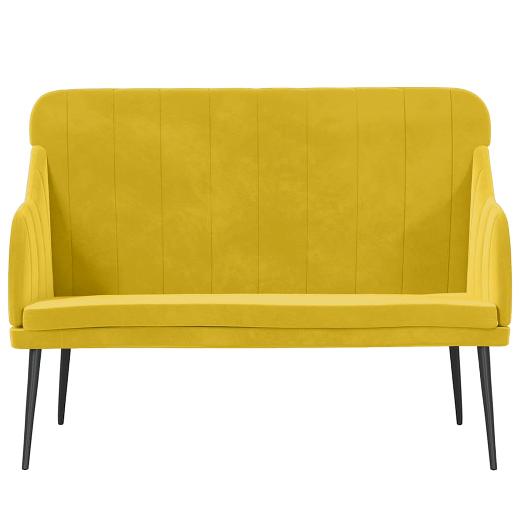 Banc Jaune 110x76x80 cm Velours - XIOS