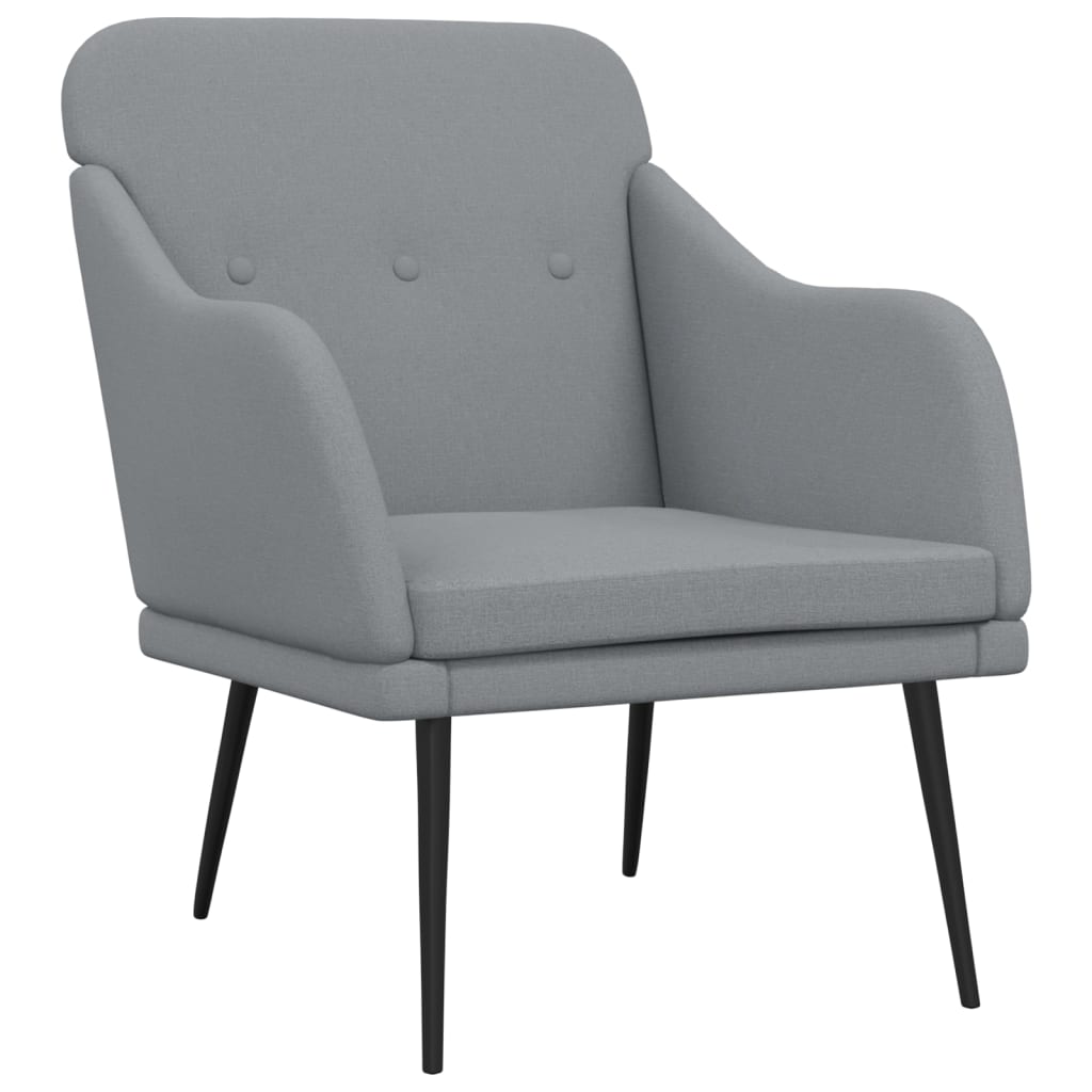 Fauteuil Gris clair 63x76x80 cm Tissu - XIOS