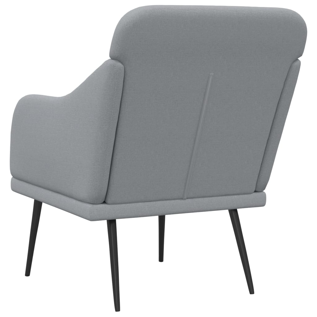 Fauteuil Gris clair 63x76x80 cm Tissu - XIOS
