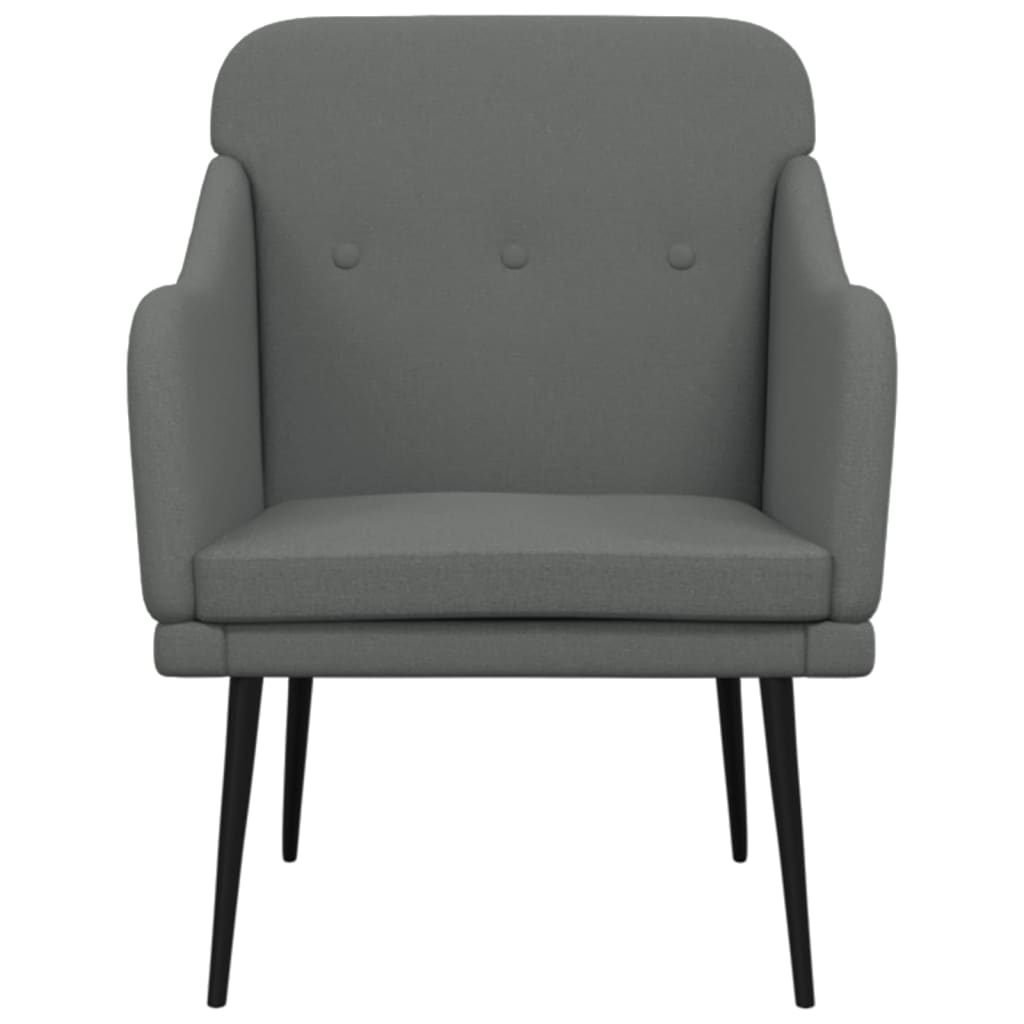 Fauteuil Gris foncé 63x76x80 cm Tissu - XIOS