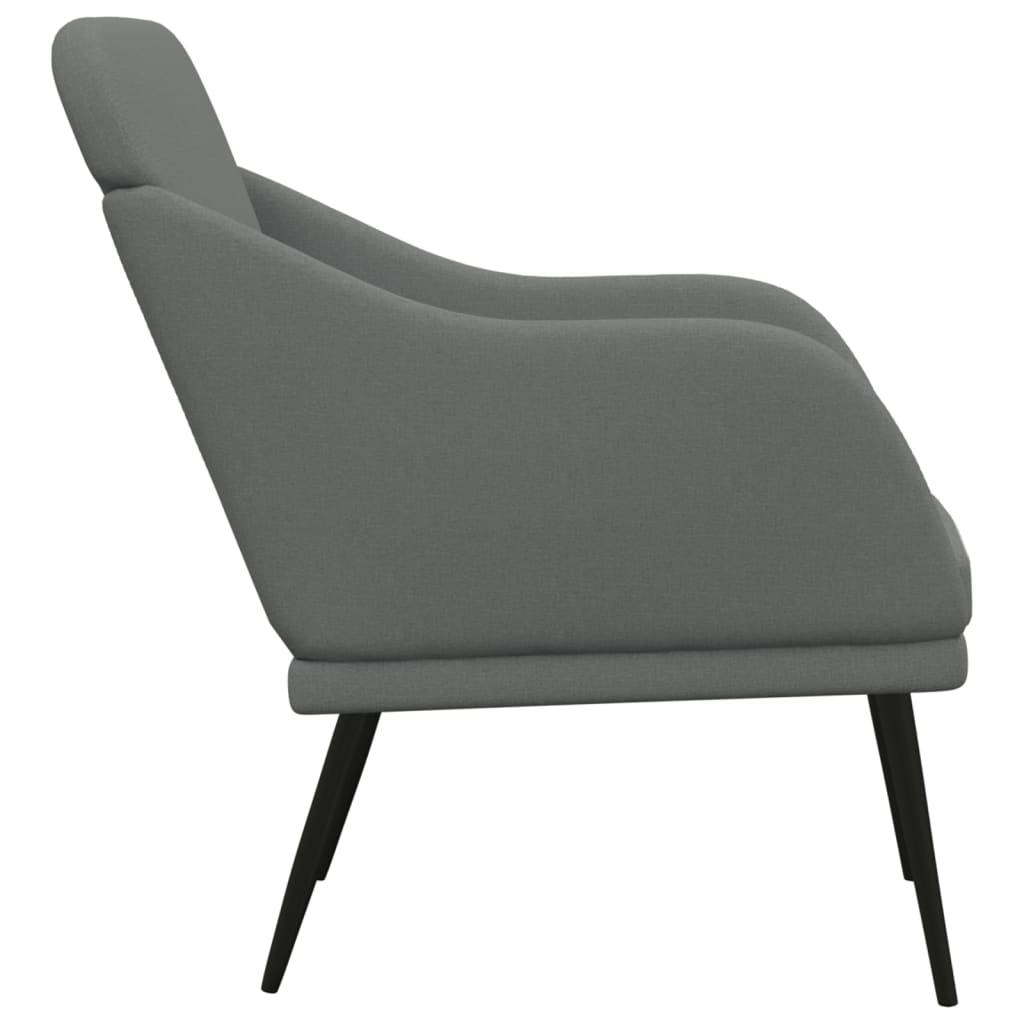 Fauteuil Gris foncé 63x76x80 cm Tissu - XIOS