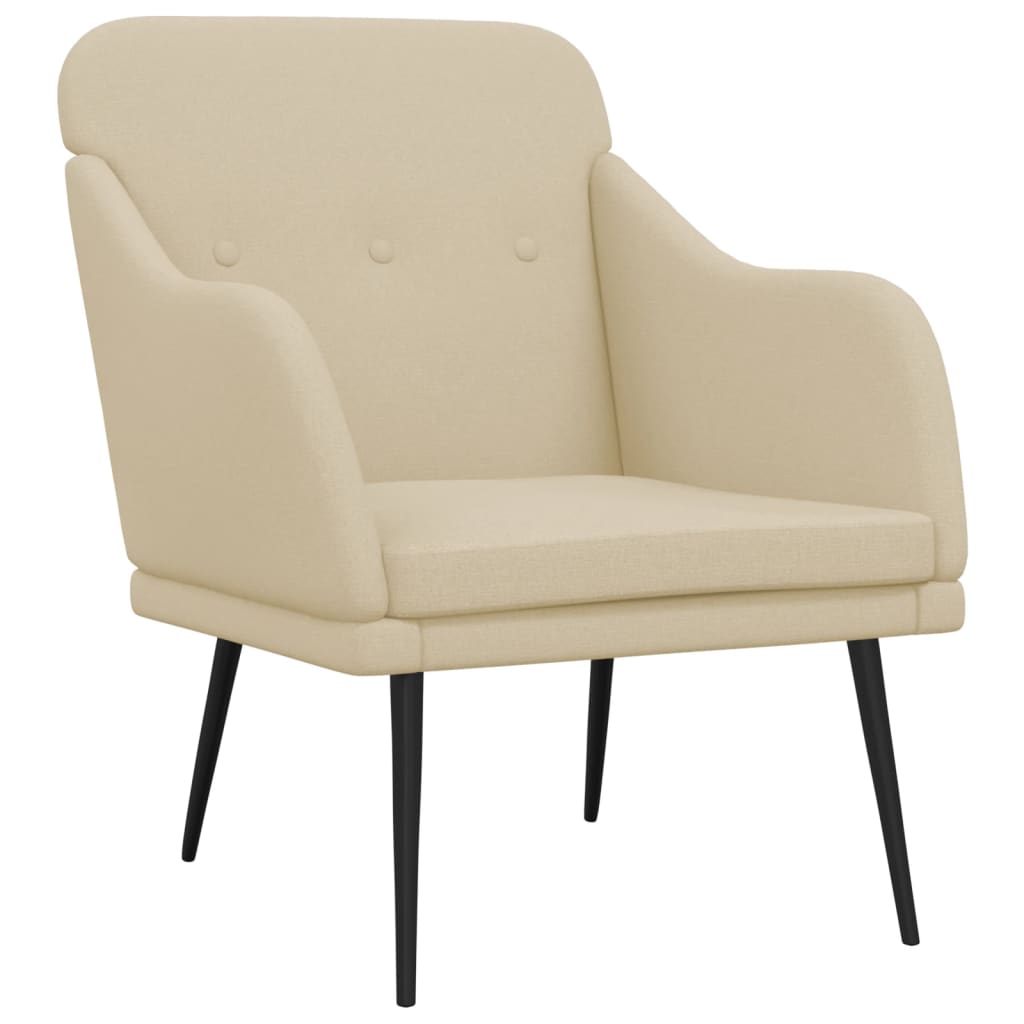 Fauteuil Crème 63x76x80 cm Tissu - XIOS