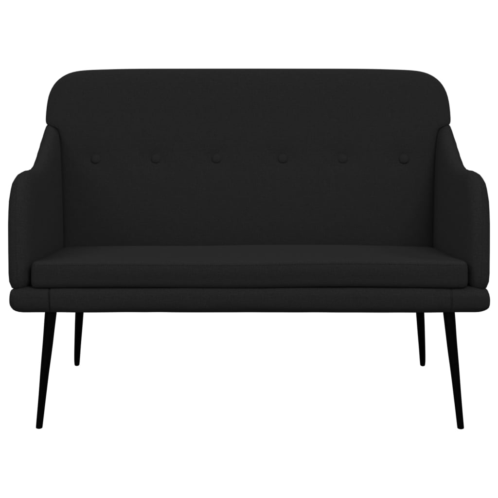 Banc Noir 110x76x80 cm Tissu - XIOS