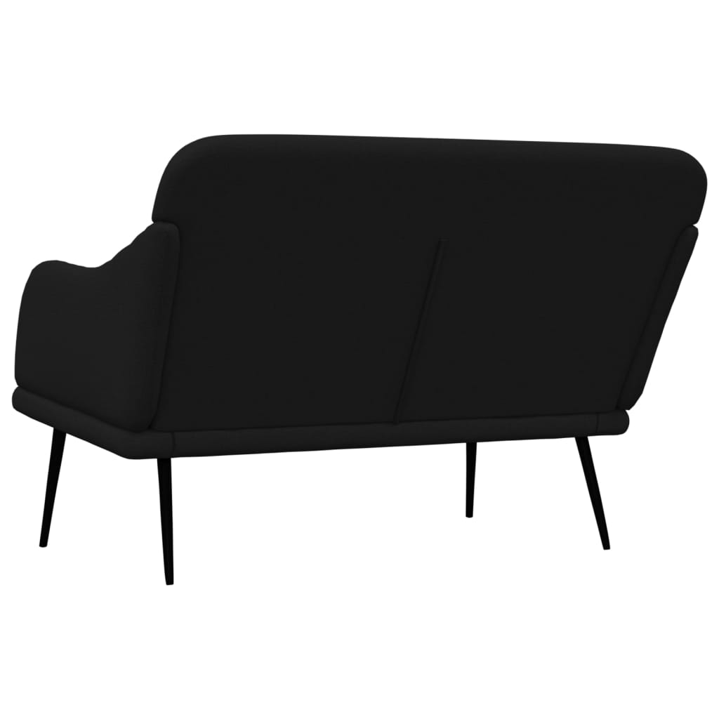 Banc Noir 110x76x80 cm Tissu - XIOS