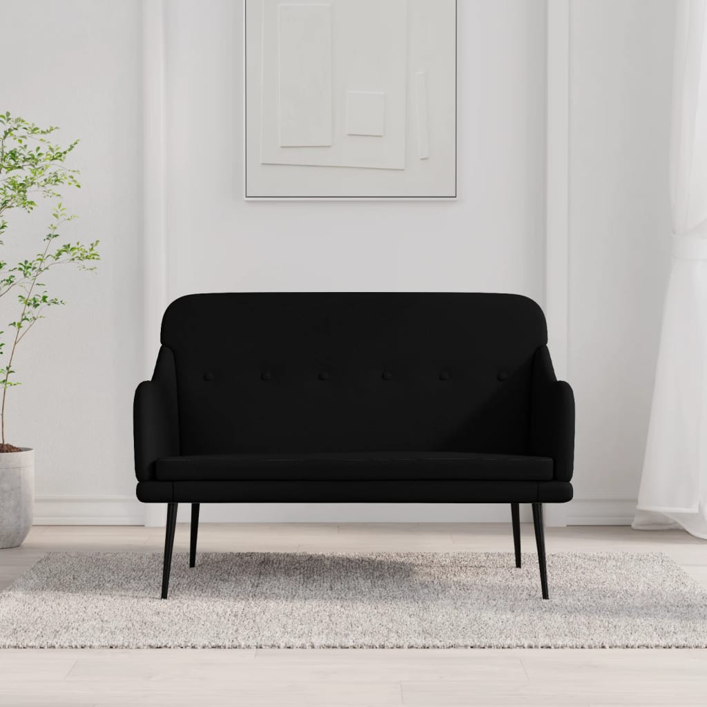 Banc Noir 110x76x80 cm Tissu - XIOS