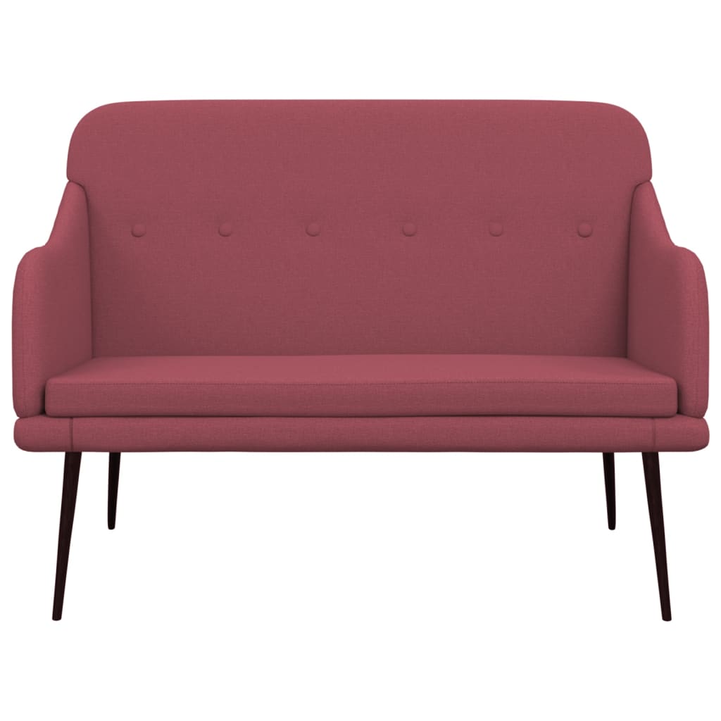 Banc Rouge bordeaux 110x76x80 cm Tissu - XIOS