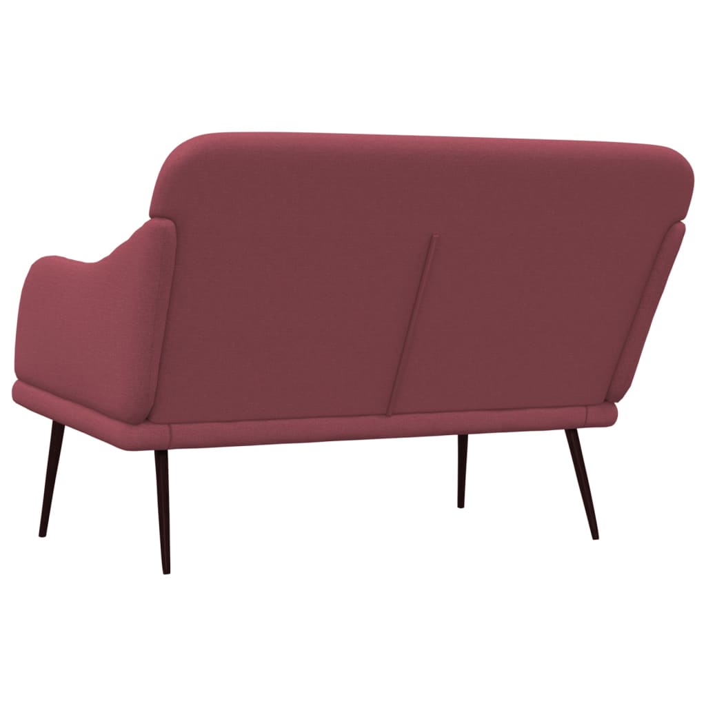 Banc Rouge bordeaux 110x76x80 cm Tissu - XIOS
