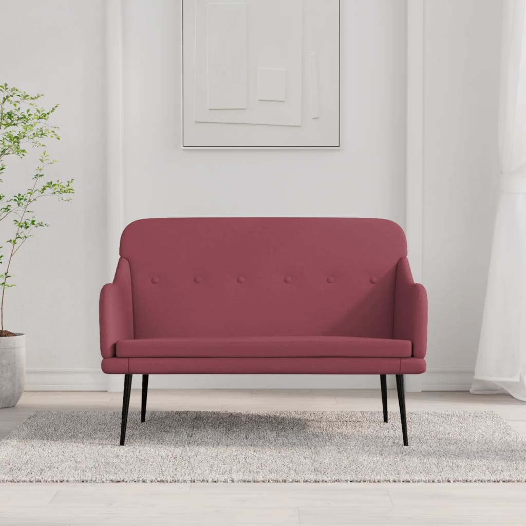 Banc Rouge bordeaux 110x76x80 cm Tissu - XIOS