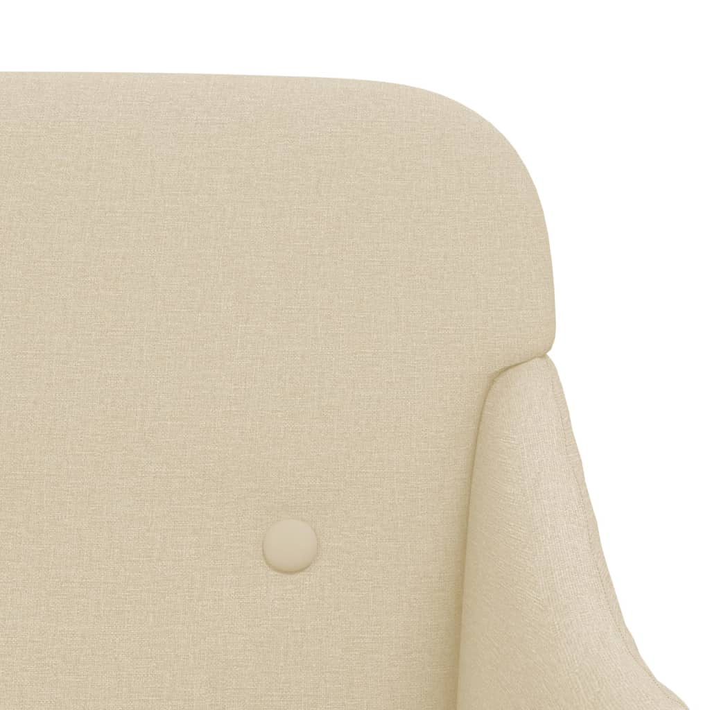 Banc Crème 110x76x80 cm Tissu - XIOS