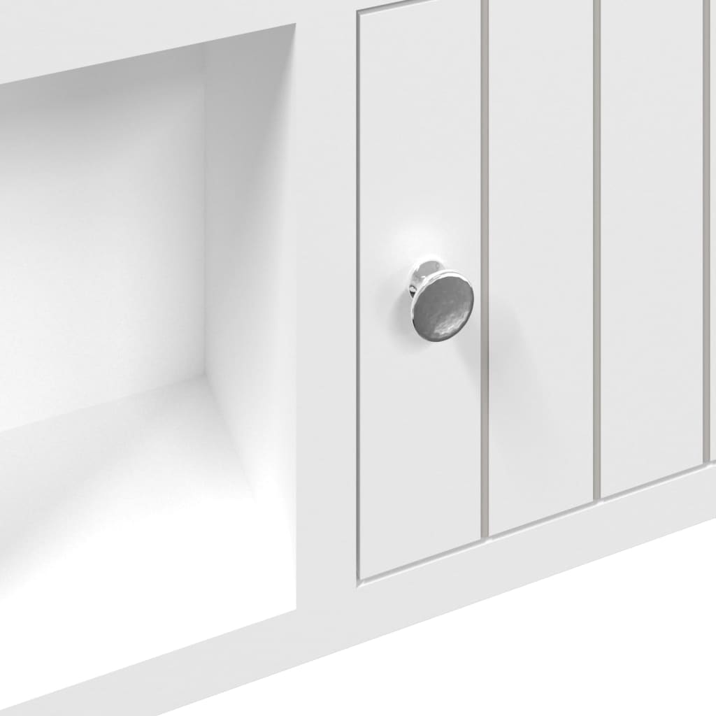 Armoire à clés Blanc 40x8,5x20 cm Bois d'ingénierie et acier - XIOS