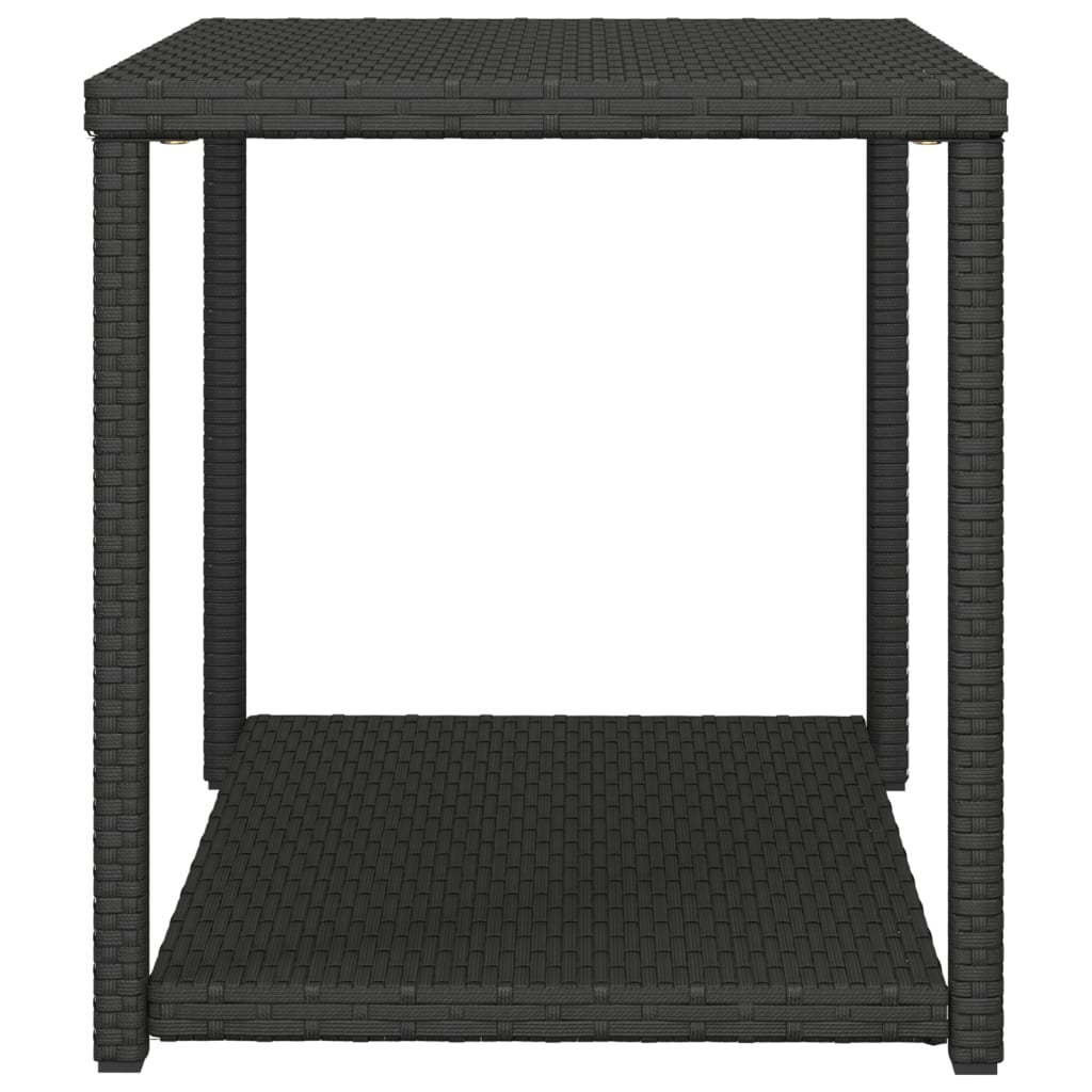 Table d'appoint noir 55x45x49 cm résine tressée - XIOS