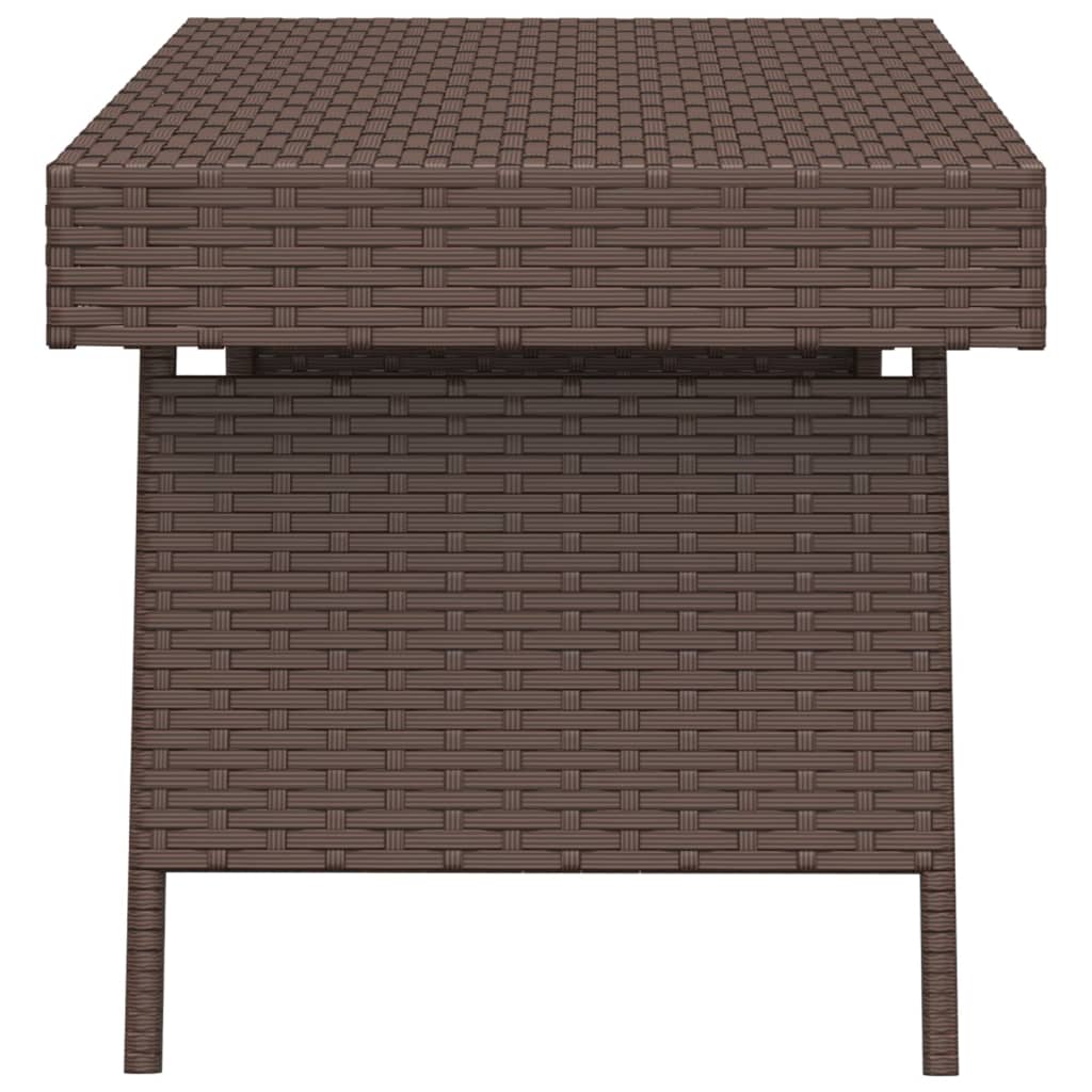 Table d'appoint pliable marron 60x40x38 cm résine tressée Tables d'appoint vidaXL