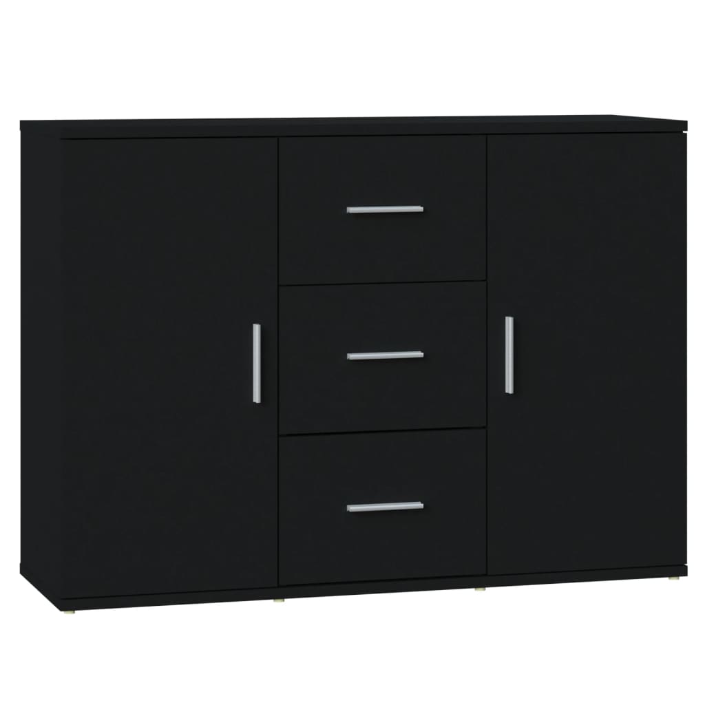 Buffet Noir 91x29,5x65 cm Bois d'ingénierie - XIOS