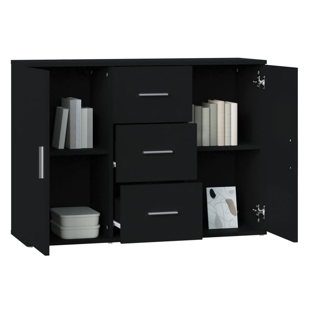 Buffet Noir 91x29,5x65 cm Bois d'ingénierie - XIOS