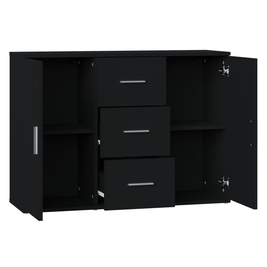 Buffet Noir 91x29,5x65 cm Bois d'ingénierie - XIOS