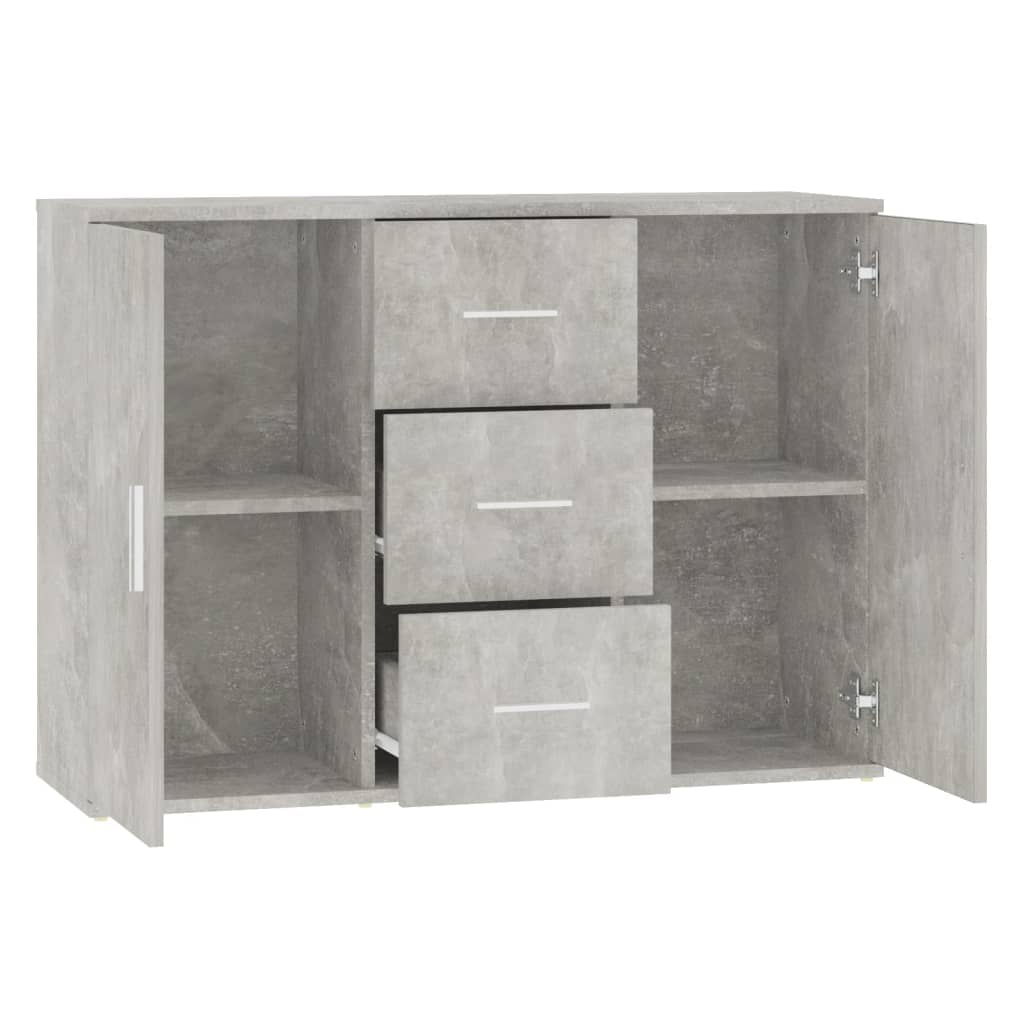 Buffet Gris béton 91x29,5x65 cm Bois d'ingénierie - XIOS