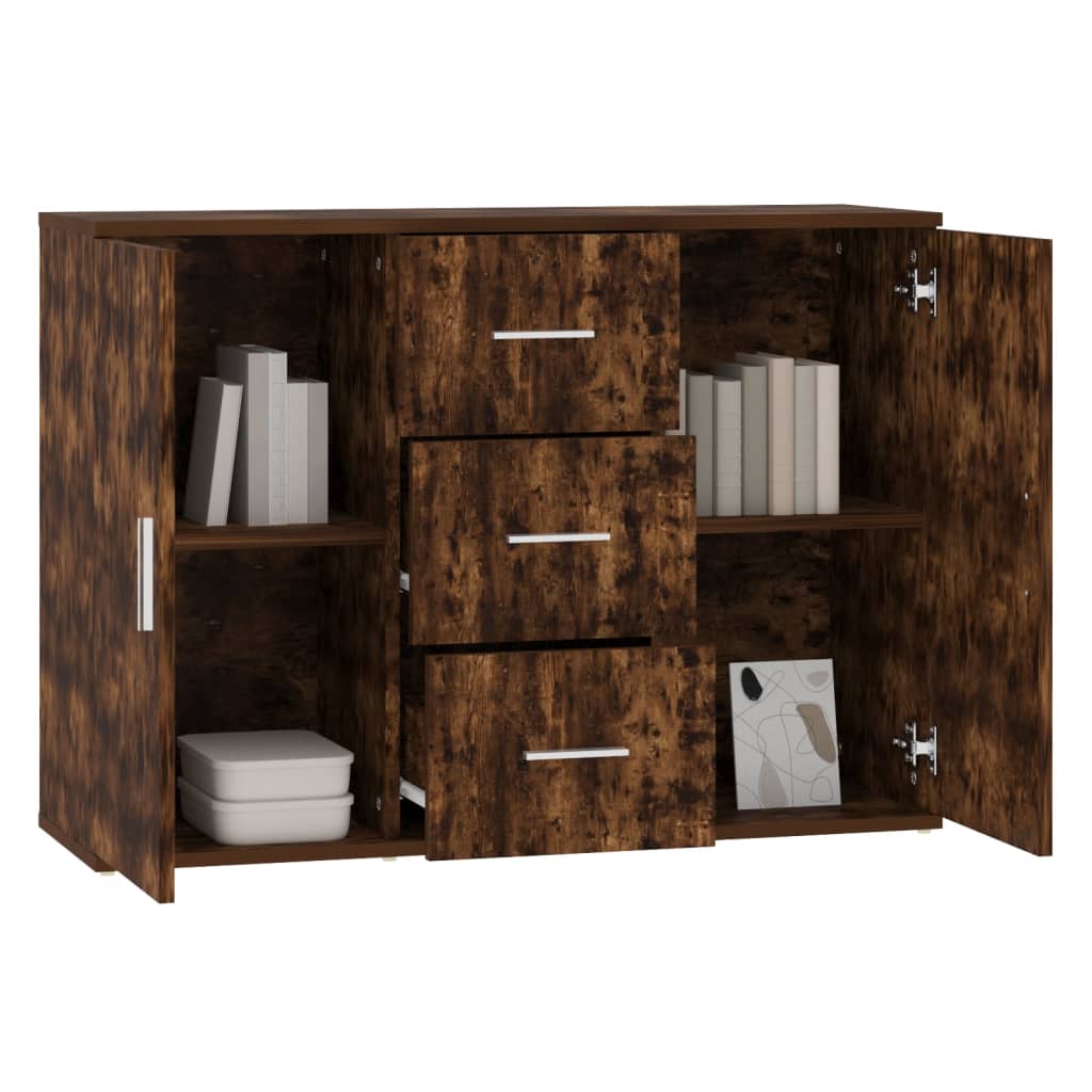 Buffet Chêne fumé 91x29,5x65 cm Bois d'ingénierie - XIOS