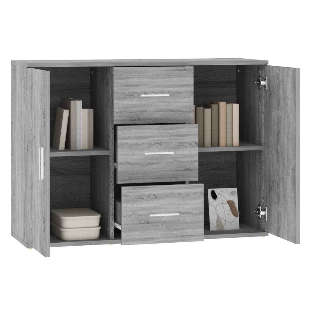 Buffet Sonoma gris 91x29,5x65 cm Bois d'ingénierie Buffets & bahuts vidaXL