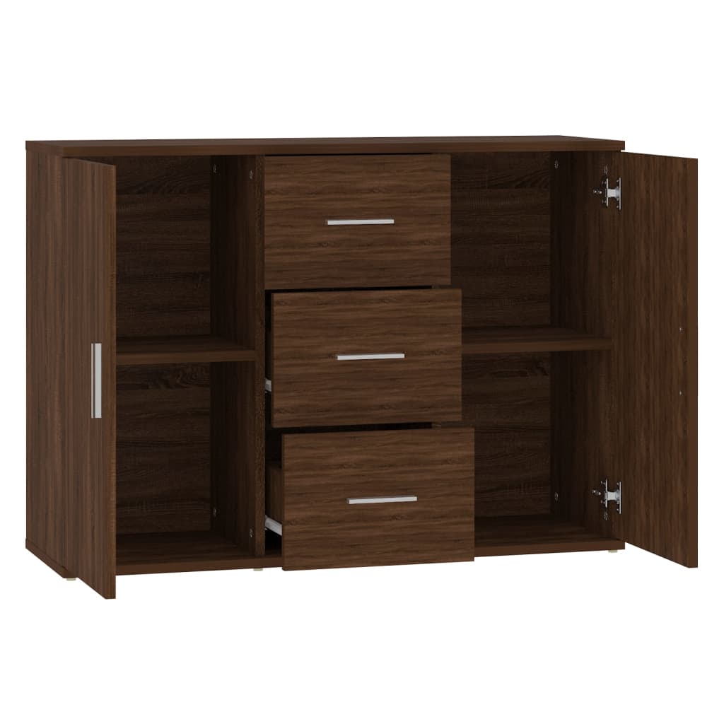 Buffet Chêne marron 91x29,5x65 cm Bois d'ingénierie - XIOS