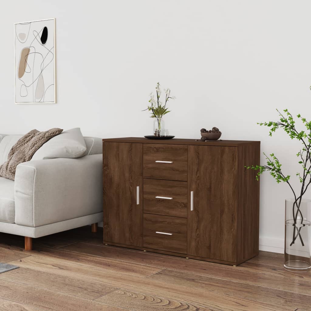 Buffet Chêne marron 91x29,5x65 cm Bois d'ingénierie - XIOS