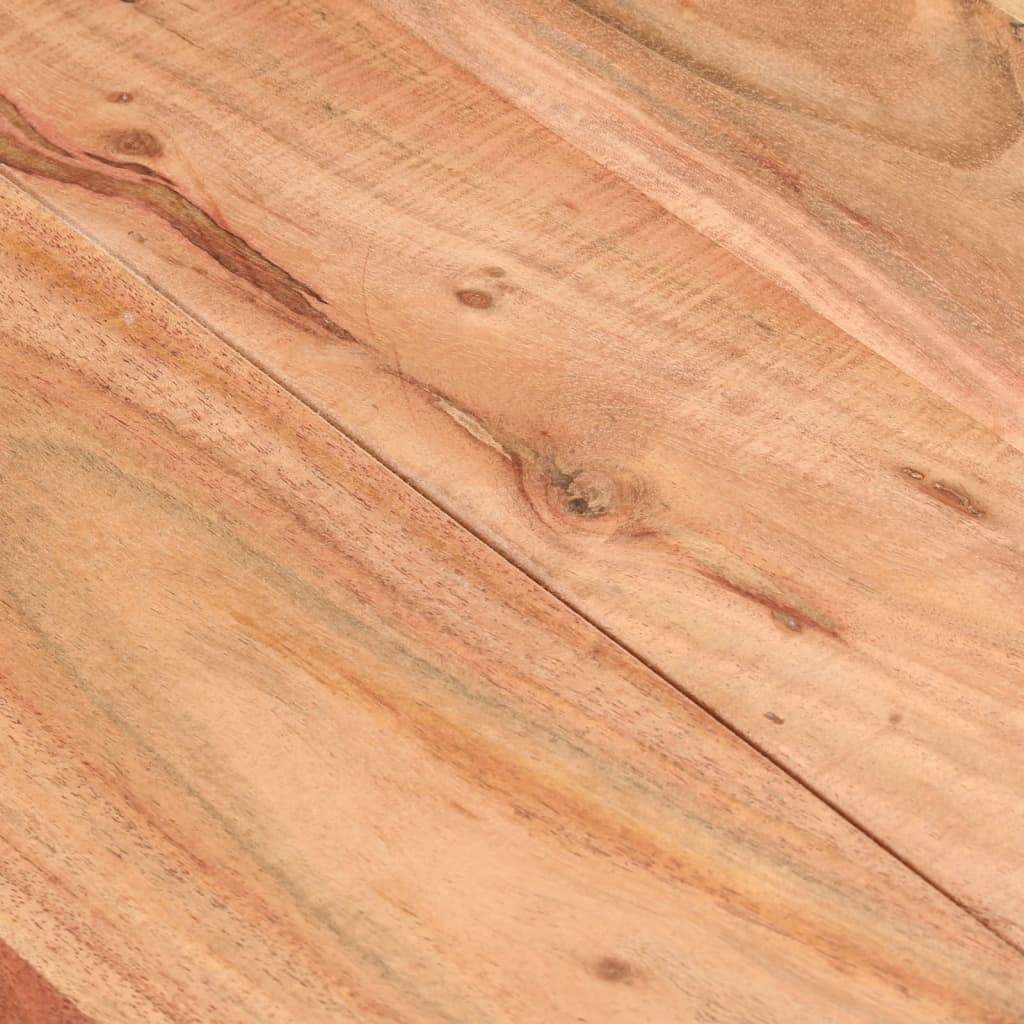 Table à dîner noir 140x70x76 cm bois d'acacia solide - XIOS