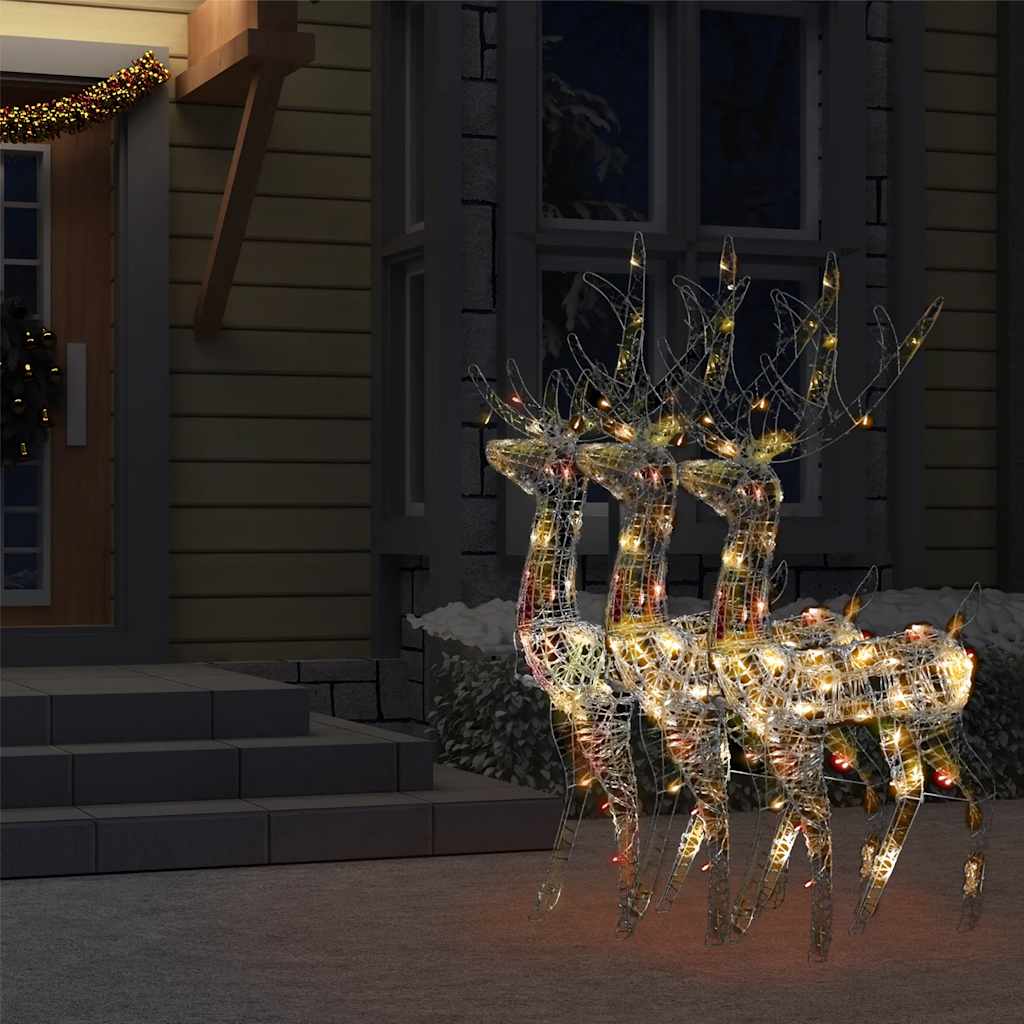 Décorations de Noël de renne Acrylique 3 pcs 120 cm Multicolore - XIOS
