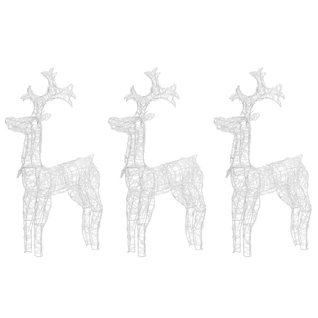 Décorations de Noël de renne 3 pcs 60x16x100 cm Acrylique - XIOS