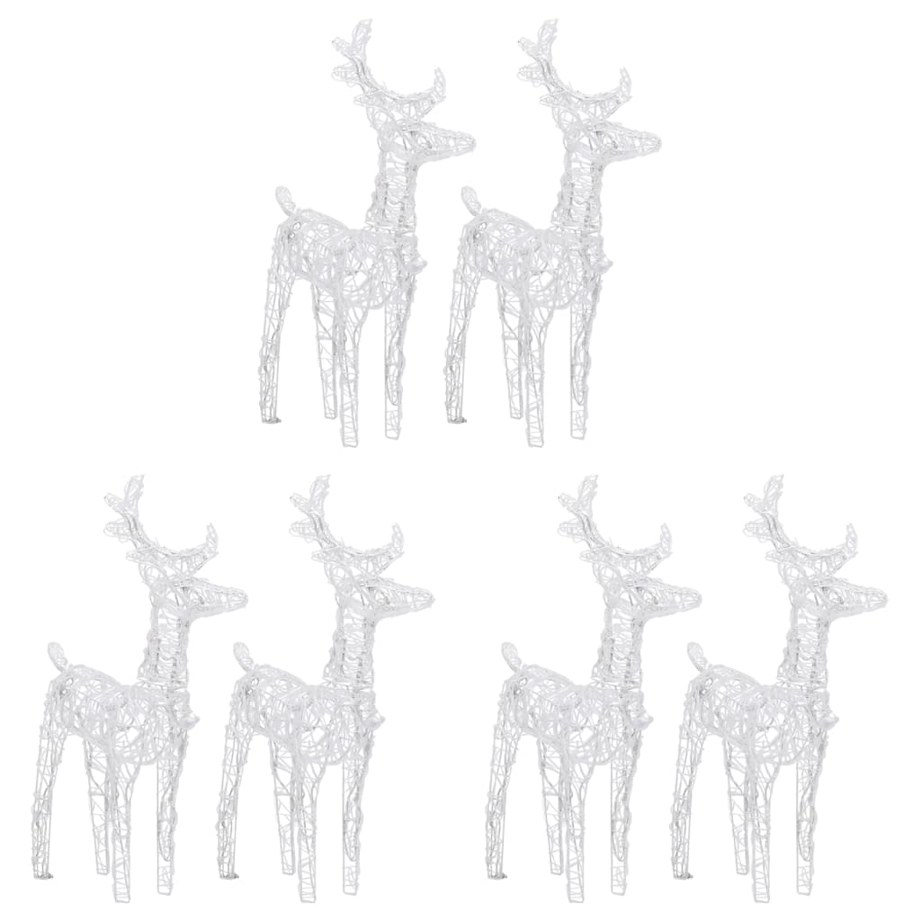 Rennes de Noël 6 pcs 240 LED Blanc chaud Acrylique - XIOS