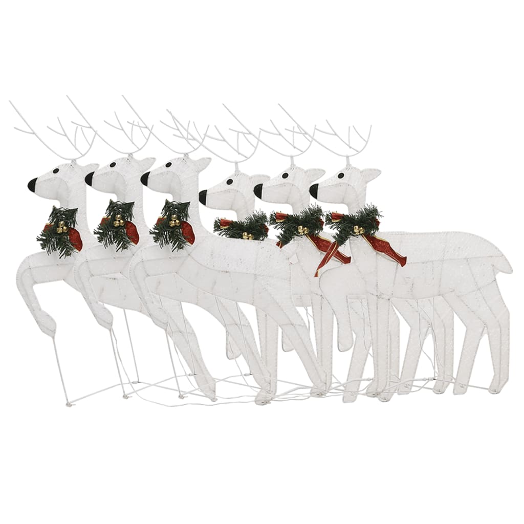Rennes de Noël 6 pcs Blanc 120 LED - XIOS