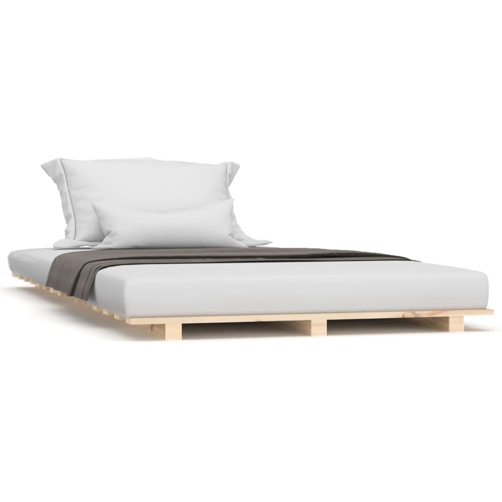 Cadre de lit sans matelas 90x200 cm bois de pin massif - XIOS